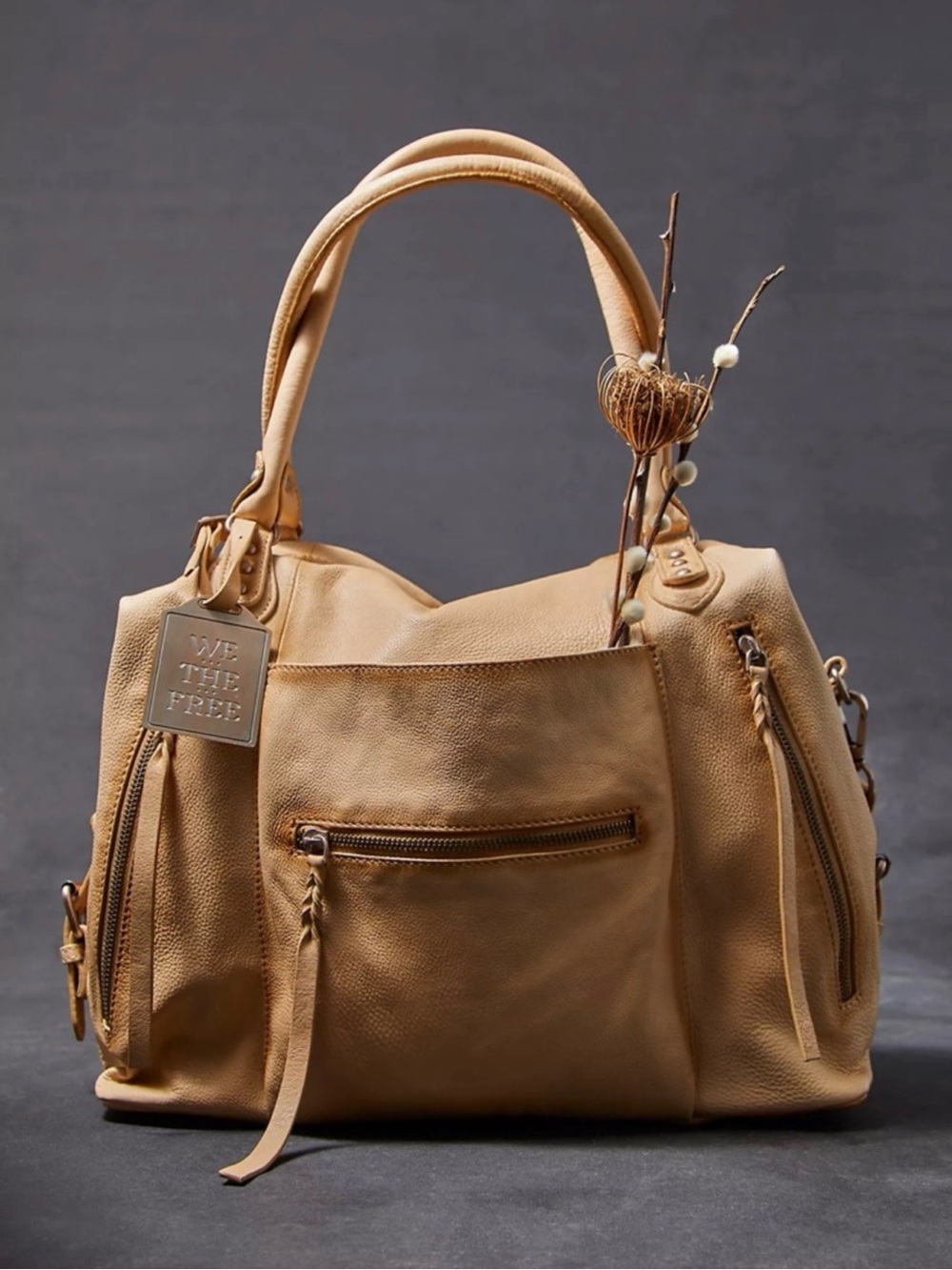Free People We The Free Emerson Tote Bag Italian Straw NWT - Picture 2 of 8
